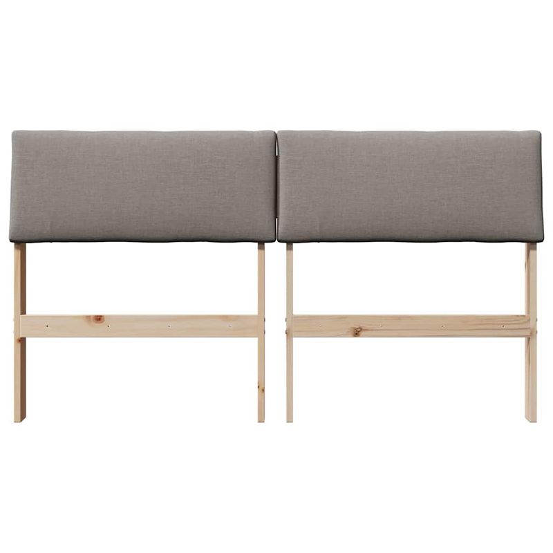 Casa si Gradina - Mobilier - Paturi si accesorii - Accesorii paturi - Tablie de pat tapitata Gri taupe 150 cm Lemn de pin masiv - Infinity.ro