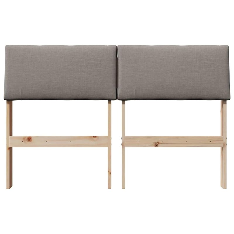 Casa si Gradina - Mobilier - Paturi si accesorii - Accesorii paturi - Tablie de pat tapitata Gri taupe 120 cm Lemn de pin masiv - Infinity.ro