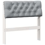 Casa si Gradina - Mobilier - Paturi si accesorii - Accesorii paturi - Tablie de pat tapitata Gri deschis 80 cm Lemn de pin masiv - Infinity.ro