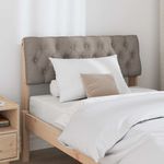 Casa si Gradina - Mobilier - Paturi si accesorii - Accesorii paturi - Tablie de pat tapitata Gri taupe 90 cm Lemn de pin masiv - Infinity.ro
