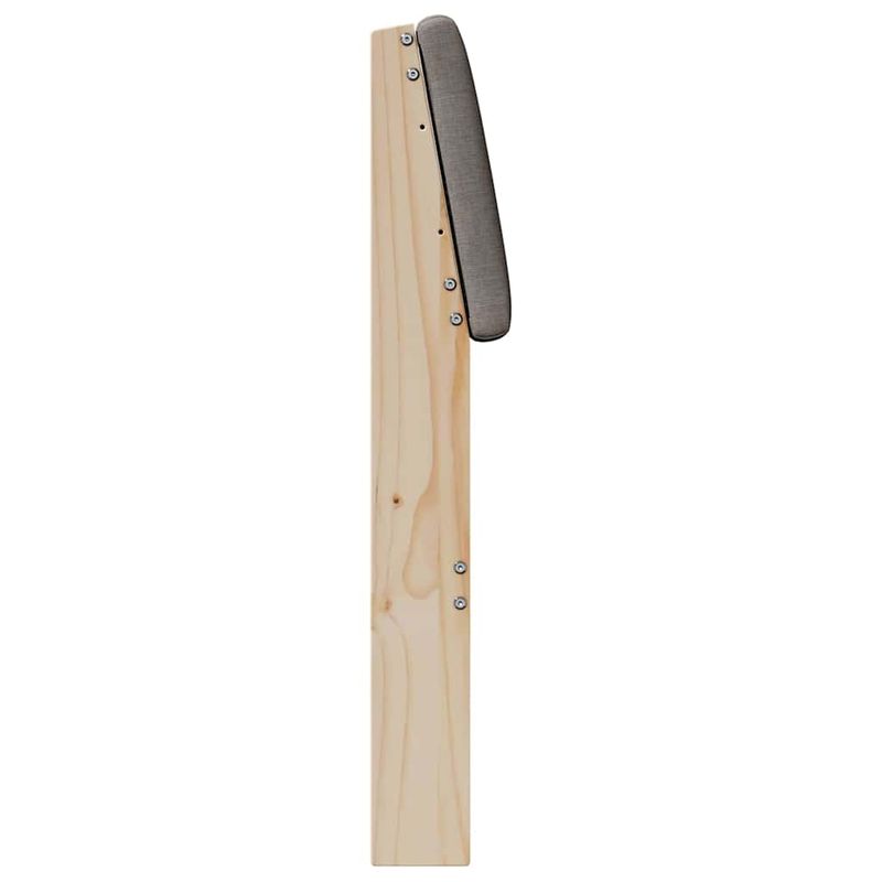 Casa si Gradina - Mobilier - Paturi si accesorii - Accesorii paturi - Tablie de pat tapitata Gri taupe 120 cm Lemn de pin masiv - Infinity.ro