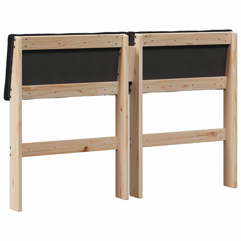 Casa si Gradina - Mobilier - Paturi si accesorii - Accesorii paturi - Tablie de pat tapitata Gri taupe 120 cm Lemn de pin masiv - Infinity.ro
