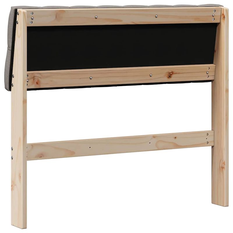 Casa si Gradina - Mobilier - Paturi si accesorii - Accesorii paturi - Tablie de pat tapitata Gri taupe 90 cm Lemn de pin masiv - Infinity.ro
