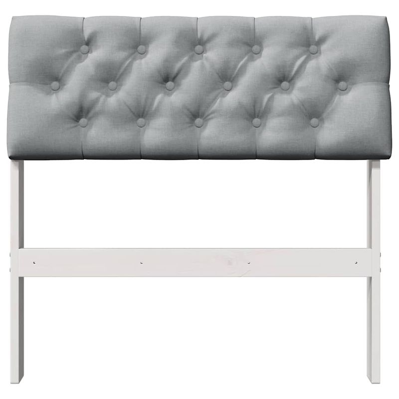 Casa si Gradina - Mobilier - Paturi si accesorii - Accesorii paturi - Tablie de pat tapitata Gri deschis 80 cm Lemn de pin masiv - Infinity.ro