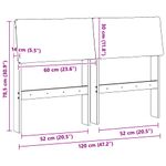 Casa si Gradina - Mobilier - Paturi si accesorii - Accesorii paturi - Tablie de pat tapitata Gri taupe 120 cm Lemn de pin masiv - Infinity.ro