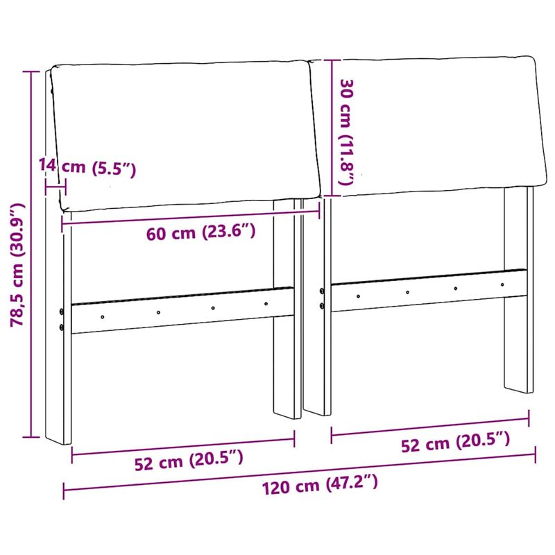 Casa si Gradina - Mobilier - Paturi si accesorii - Accesorii paturi - Tablie de pat tapitata Gri taupe 120 cm Lemn de pin masiv - Infinity.ro
