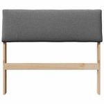 Casa si Gradina - Mobilier - Paturi si accesorii - Accesorii paturi - Tablie de pat tapitata Gri inchis 90 cm Lemn de pin masiv - Infinity.ro