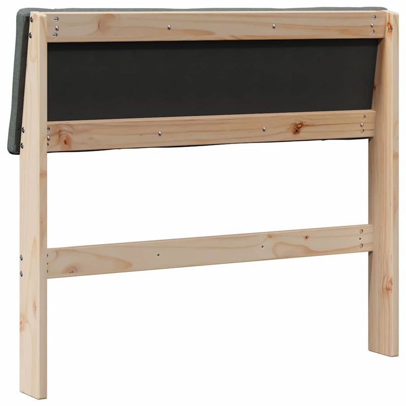 Casa si Gradina - Mobilier - Paturi si accesorii - Accesorii paturi - Tablie de pat tapitata Gri inchis 90 cm Lemn de pin masiv - Infinity.ro