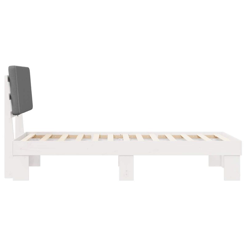 Casa si Gradina - Mobilier - Paturi si accesorii - Paturi - Cadru de pat cu tablie tapitata Gri deschis 90 x 200 cm - Infinity.ro
