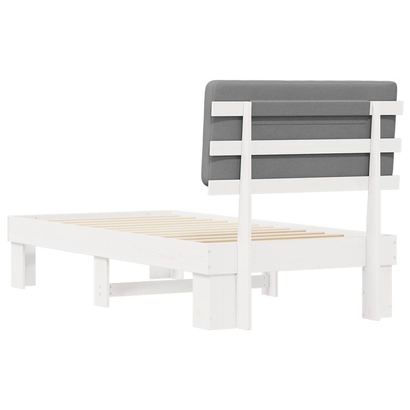 Casa si Gradina - Mobilier - Paturi si accesorii - Paturi - Cadru de pat cu tablie tapitata Gri deschis 90 x 200 cm - Infinity.ro