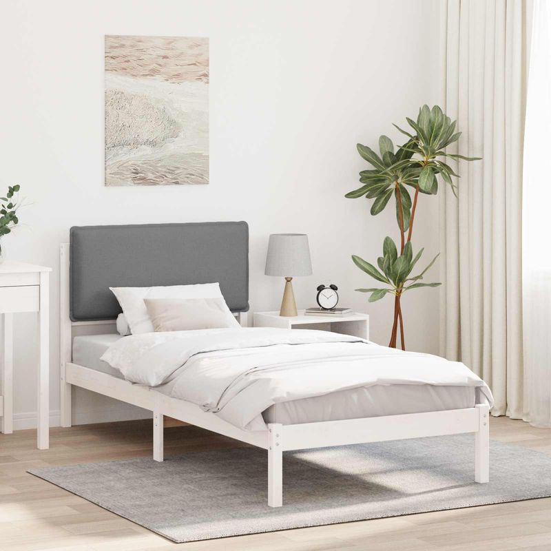 Casa si Gradina - Mobilier - Paturi si accesorii - Paturi - Cadru de pat cu tablie tapitata Gri deschis 80 x 200 cm - Infinity.ro