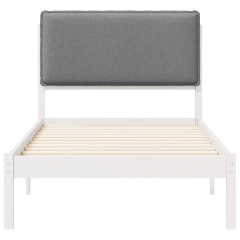 Casa si Gradina - Mobilier - Paturi si accesorii - Paturi - Cadru de pat cu tablie tapitata Gri deschis 80 x 200 cm - Infinity.ro