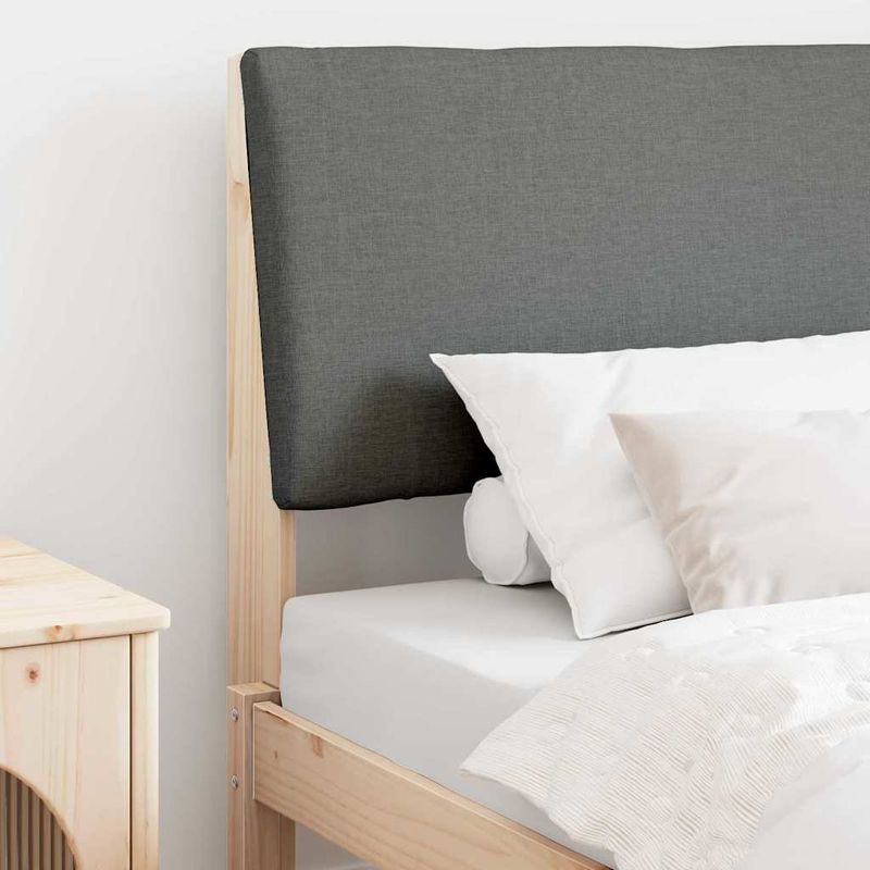 Casa si Gradina - Mobilier - Paturi si accesorii - Accesorii paturi - Tablie de pat tapitata Gri inchis 90 cm Lemn de pin masiv - Infinity.ro