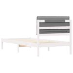 Casa si Gradina - Mobilier - Paturi si accesorii - Paturi - Cadru de pat cu tablie tapitata Gri deschis 80 x 200 cm - Infinity.ro