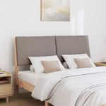 Casa si Gradina - Mobilier - Paturi si accesorii - Accesorii paturi - Tablie de pat tapitata Gri taupe 160 cm Lemn de pin masiv - Infinity.ro