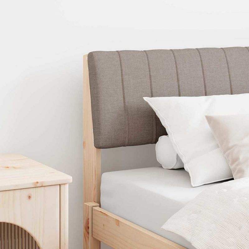 Casa si Gradina - Mobilier - Paturi si accesorii - Accesorii paturi - Tablie de pat tapitata Gri taupe 100 cm Lemn de pin masiv - Infinity.ro