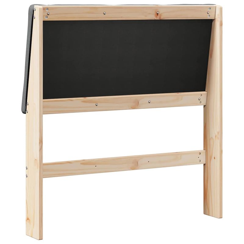 Casa si Gradina - Mobilier - Paturi si accesorii - Accesorii paturi - Tablie de pat tapitata Gri inchis 90 cm Lemn de pin masiv - Infinity.ro