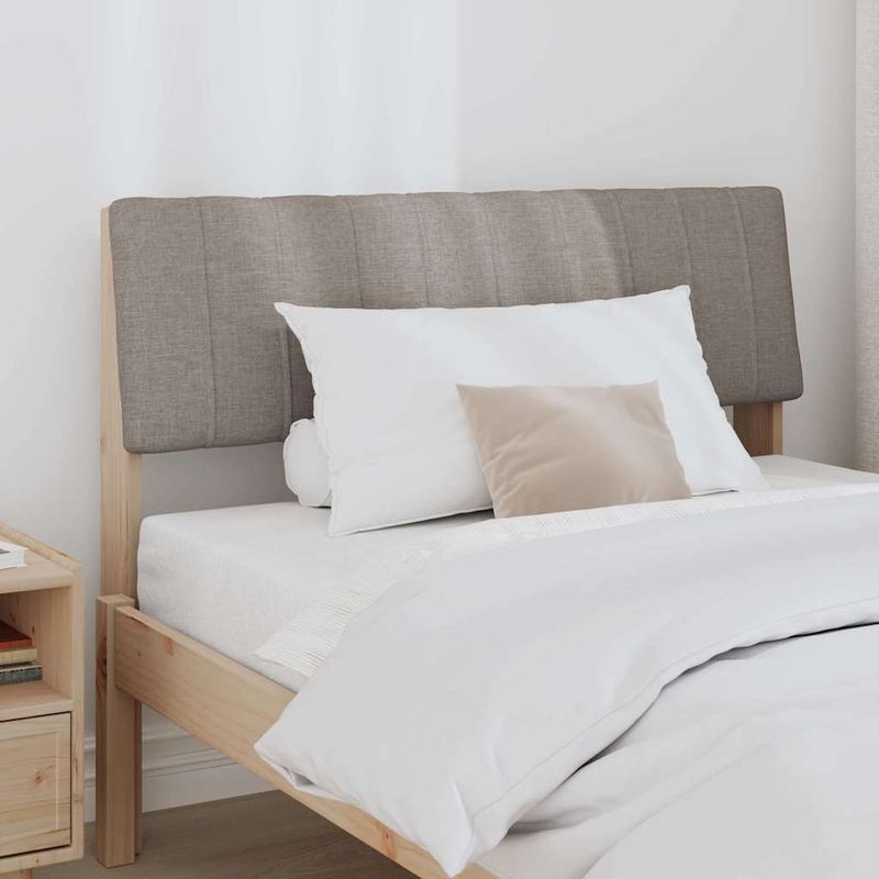Casa si Gradina - Mobilier - Paturi si accesorii - Accesorii paturi - Tablie de pat tapitata Gri taupe 100 cm Lemn de pin masiv - Infinity.ro