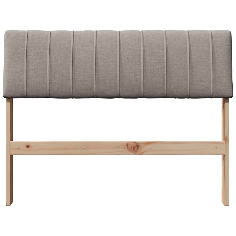 Casa si Gradina - Mobilier - Paturi si accesorii - Accesorii paturi - Tablie de pat tapitata Gri taupe 100 cm Lemn de pin masiv - Infinity.ro