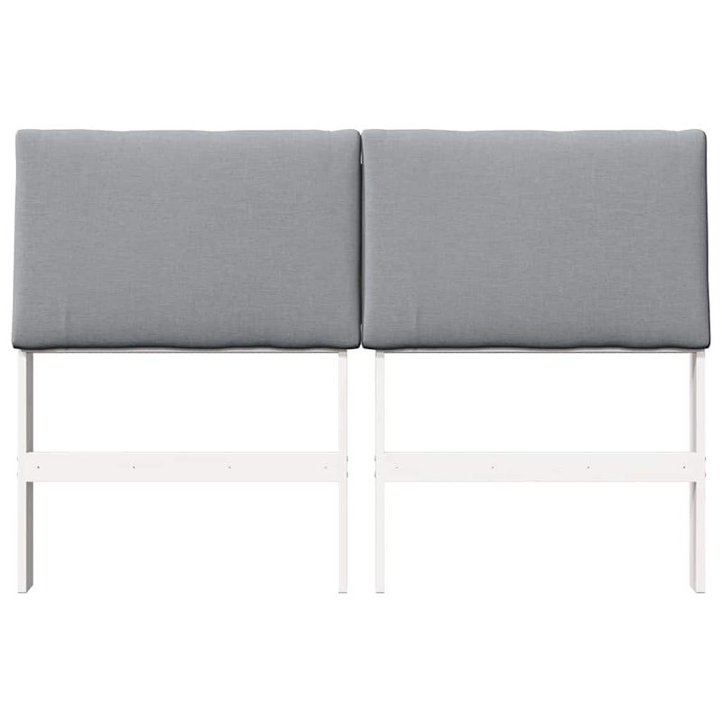 Casa si Gradina - Mobilier - Paturi si accesorii - Accesorii paturi - Tablie de pat tapitata Gri deschis 150 cm Lemn de pin masiv - Infinity.ro