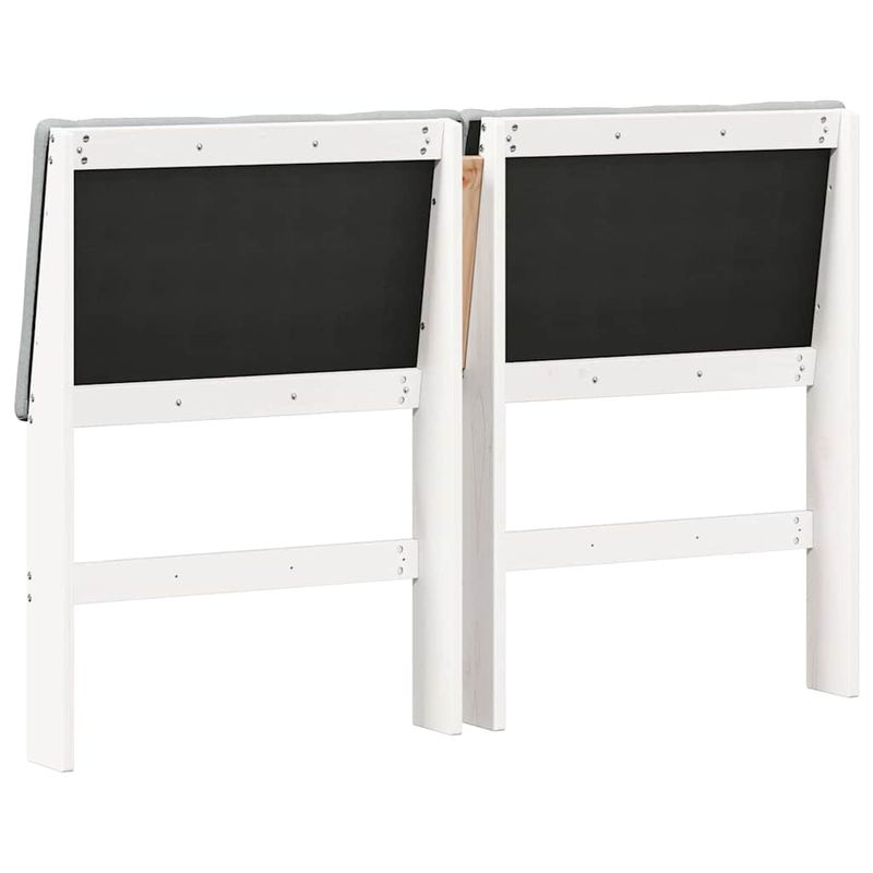 Casa si Gradina - Mobilier - Paturi si accesorii - Accesorii paturi - Tablie de pat tapitata Gri deschis 150 cm Lemn de pin masiv - Infinity.ro