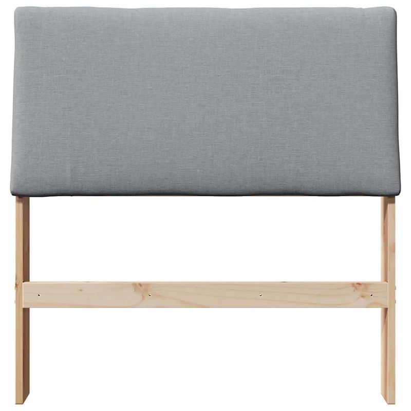Casa si Gradina - Mobilier - Paturi si accesorii - Accesorii paturi - Tablie de pat tapitata Gri deschis 90 cm Lemn de pin masiv - Infinity.ro