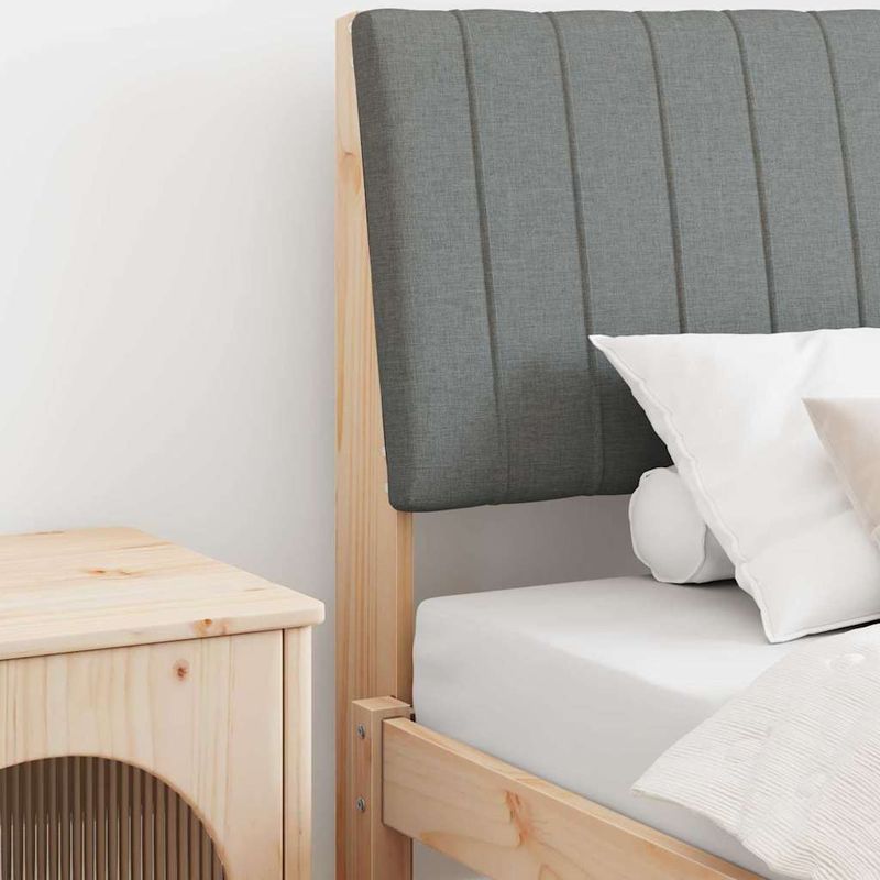 Casa si Gradina - Mobilier - Paturi si accesorii - Accesorii paturi - Tablie de pat tapitata Gri inchis 100 cm Lemn de pin masiv - Infinity.ro