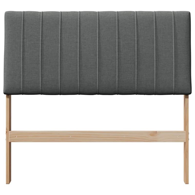 Casa si Gradina - Mobilier - Paturi si accesorii - Accesorii paturi - Tablie de pat tapitata Gri inchis 100 cm Lemn de pin masiv - Infinity.ro