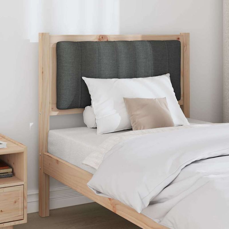 Casa si Gradina - Mobilier - Paturi si accesorii - Accesorii paturi - Tablie de pat tapitata cu Tablie de pat Maro 75 cm Lemn de pin masiv - Infinity.ro