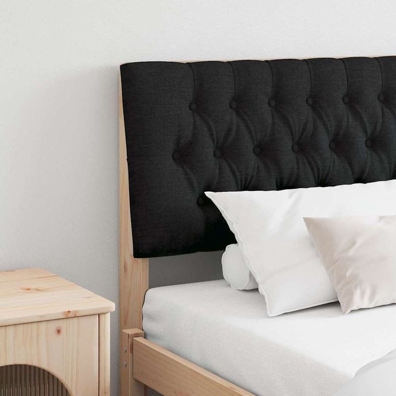 Casa si Gradina - Mobilier - Paturi si accesorii - Accesorii paturi - Tablie de pat tapitata Negru 200 cm Lemn de pin masiv - Infinity.ro