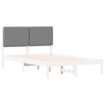 Casa si Gradina - Mobilier - Paturi si accesorii - Paturi - Cadru de pat cu tablie tapitata Gri deschis 120 x 200 cm - Infinity.ro