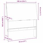 Casa si Gradina - Mobilier - Paturi si accesorii - Accesorii paturi - Tablie de pat tapitata Gri deschis 100 cm Lemn de pin masiv - Infinity.ro