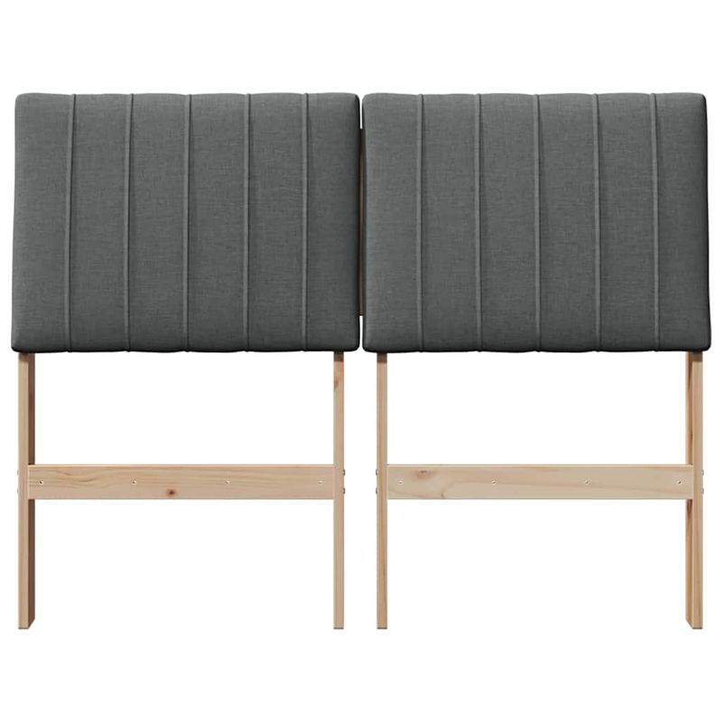 Casa si Gradina - Mobilier - Paturi si accesorii - Accesorii paturi - Tablie de pat tapitata Gri inchis 120 cm Lemn de pin masiv - Infinity.ro