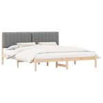 Casa si Gradina - Mobilier - Paturi si accesorii - Paturi - Cadru de pat cu tablie tapitata Gri deschis 180 x 200 cm - Infinity.ro