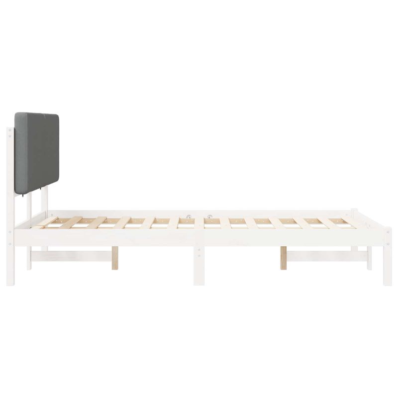 Casa si Gradina - Mobilier - Paturi si accesorii - Paturi - Cadru de pat cu tablie tapitata Gri deschis 120 x 200 cm - Infinity.ro