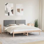 Casa si Gradina - Mobilier - Paturi si accesorii - Paturi - Cadru de pat cu tablie tapitata Gri deschis 180 x 200 cm - Infinity.ro