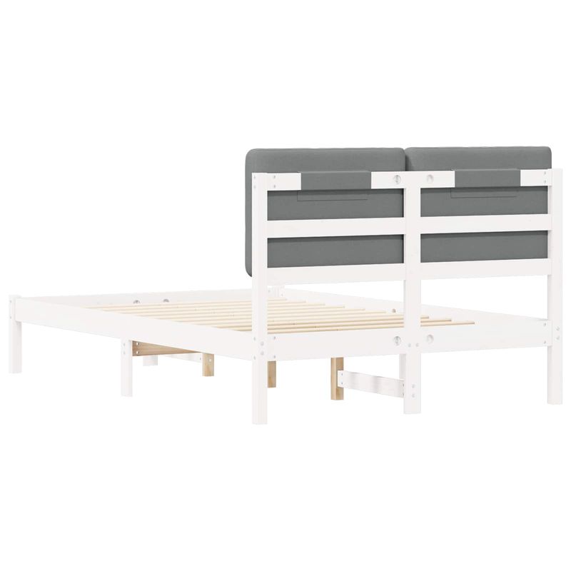 Casa si Gradina - Mobilier - Paturi si accesorii - Paturi - Cadru de pat cu tablie tapitata Gri deschis 120 x 200 cm - Infinity.ro