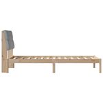 Casa si Gradina - Mobilier - Paturi si accesorii - Paturi - Cadru de pat cu tablie tapitata cu headboard Maro 90 x 200 cm - Infinity.ro