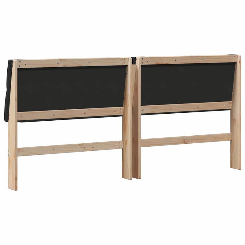 Casa si Gradina - Mobilier - Paturi si accesorii - Accesorii paturi - Tablie de pat tapitata Negru 200 cm Lemn de pin masiv - Infinity.ro
