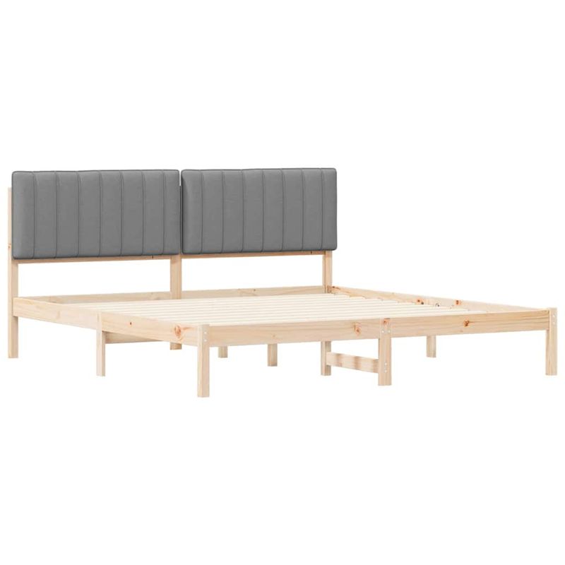 Casa si Gradina - Mobilier - Paturi si accesorii - Paturi - Cadru de pat cu tablie tapitata Gri deschis 180 x 200 cm - Infinity.ro