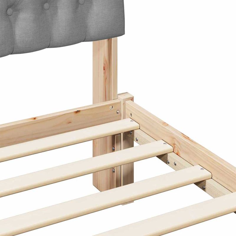 Casa si Gradina - Mobilier - Paturi si accesorii - Paturi - Cadru de pat cu tablie tapitata cu headboard Maro 90 x 200 cm - Infinity.ro