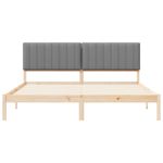 Casa si Gradina - Mobilier - Paturi si accesorii - Paturi - Cadru de pat cu tablie tapitata Gri deschis 180 x 200 cm - Infinity.ro
