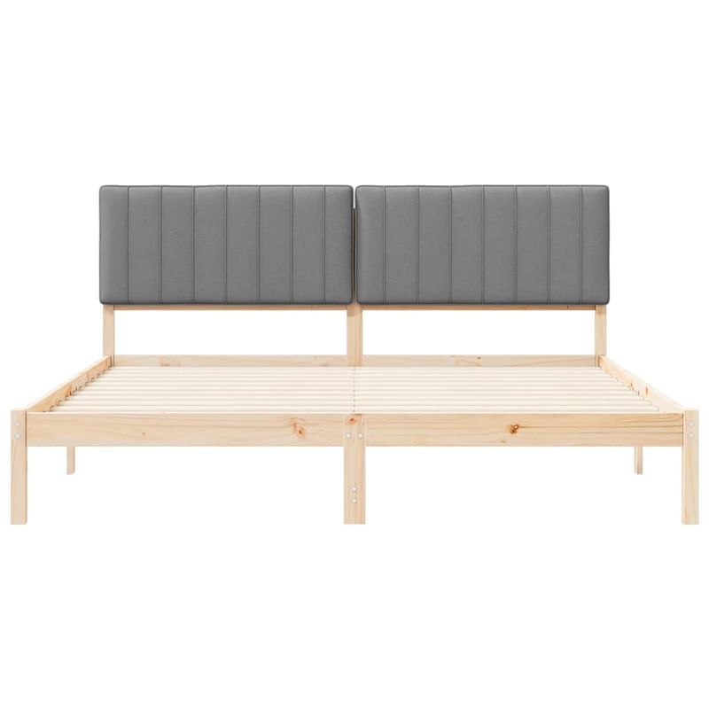 Casa si Gradina - Mobilier - Paturi si accesorii - Paturi - Cadru de pat cu tablie tapitata Gri deschis 180 x 200 cm - Infinity.ro