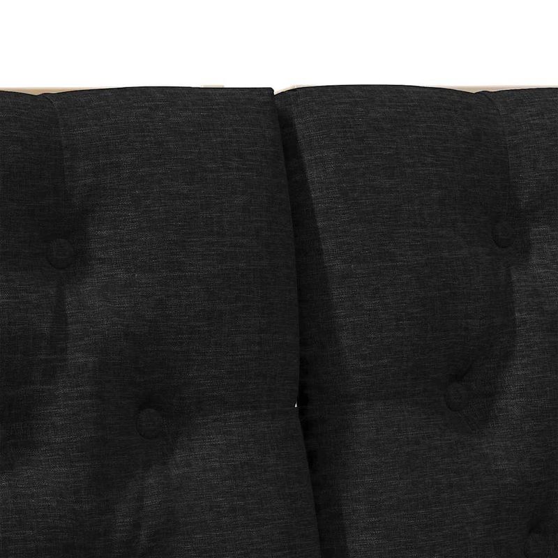 Casa si Gradina - Mobilier - Paturi si accesorii - Accesorii paturi - Tablie de pat tapitata Negru 200 cm Lemn de pin masiv - Infinity.ro