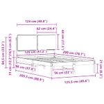 Casa si Gradina - Mobilier - Paturi si accesorii - Paturi - Cadru de pat cu tablie tapitata Gri deschis 120 x 200 cm - Infinity.ro