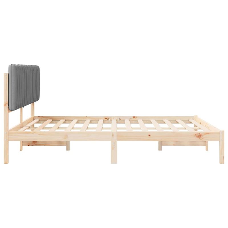 Casa si Gradina - Mobilier - Paturi si accesorii - Paturi - Cadru de pat cu tablie tapitata Gri deschis 180 x 200 cm - Infinity.ro