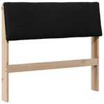 Casa si Gradina - Mobilier - Paturi si accesorii - Accesorii paturi - Tablie de pat tapitata Negru 90 cm Lemn de pin masiv - Infinity.ro