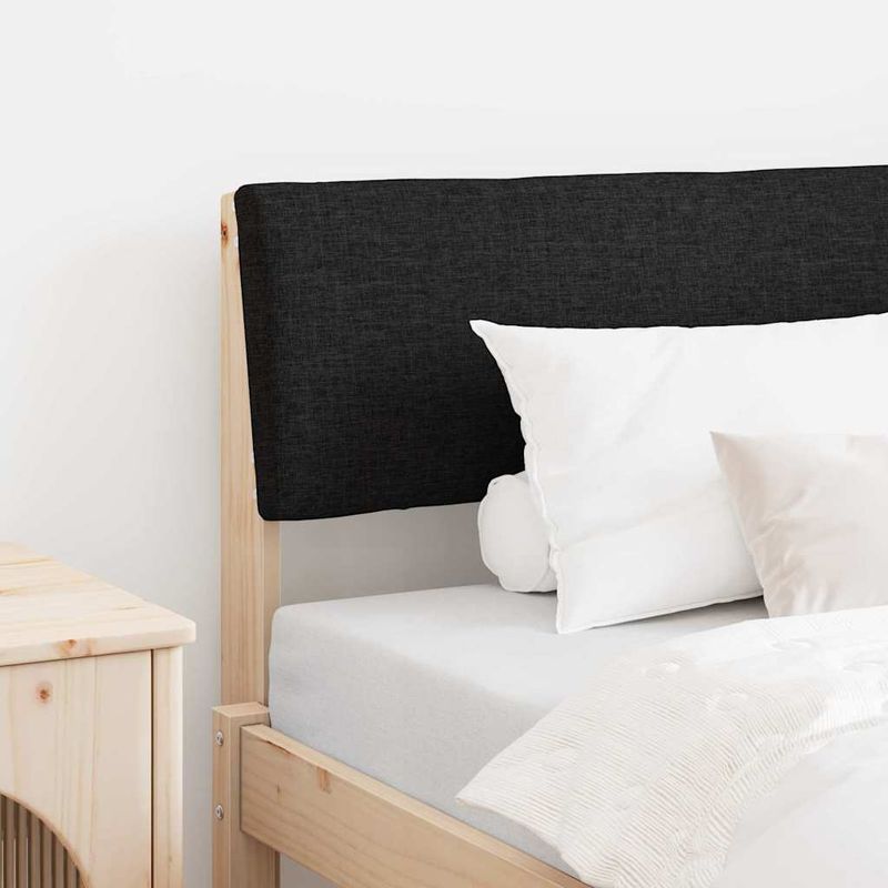 Casa si Gradina - Mobilier - Paturi si accesorii - Accesorii paturi - Tablie de pat tapitata Negru 90 cm Lemn de pin masiv - Infinity.ro