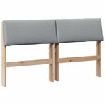 Casa si Gradina - Mobilier - Paturi si accesorii - Accesorii paturi - Tablie de pat tapitata Gri deschis 140 cm Lemn de pin masiv - Infinity.ro