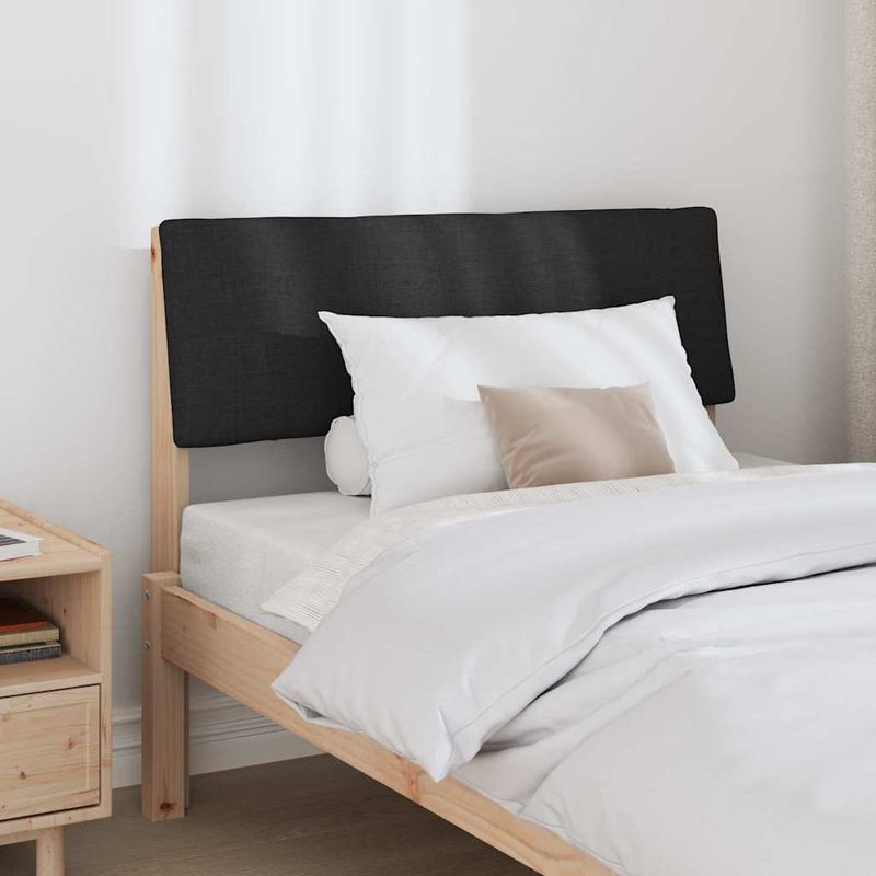 Casa si Gradina - Mobilier - Paturi si accesorii - Accesorii paturi - Tablie de pat tapitata Negru 90 cm Lemn de pin masiv - Infinity.ro